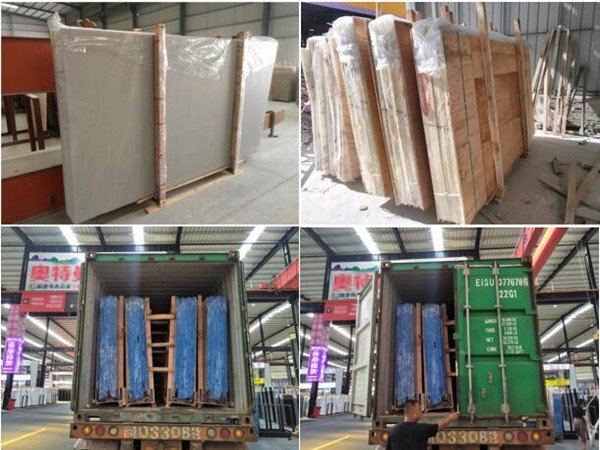 black marble  slab packing loading