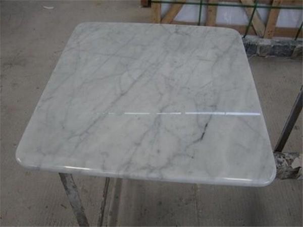 white marble table