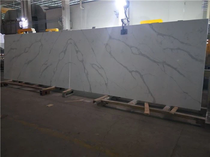 Calacatta marble quartz book match