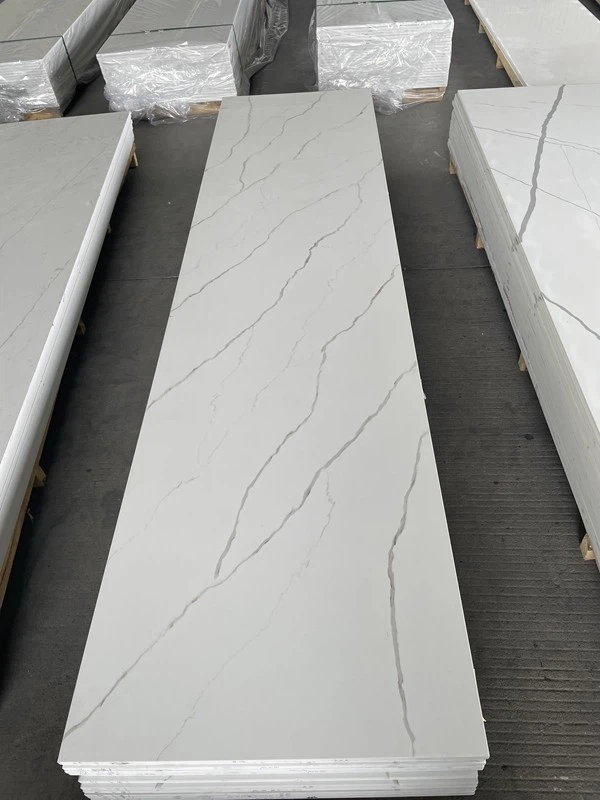 calacatta laza quartz half slab