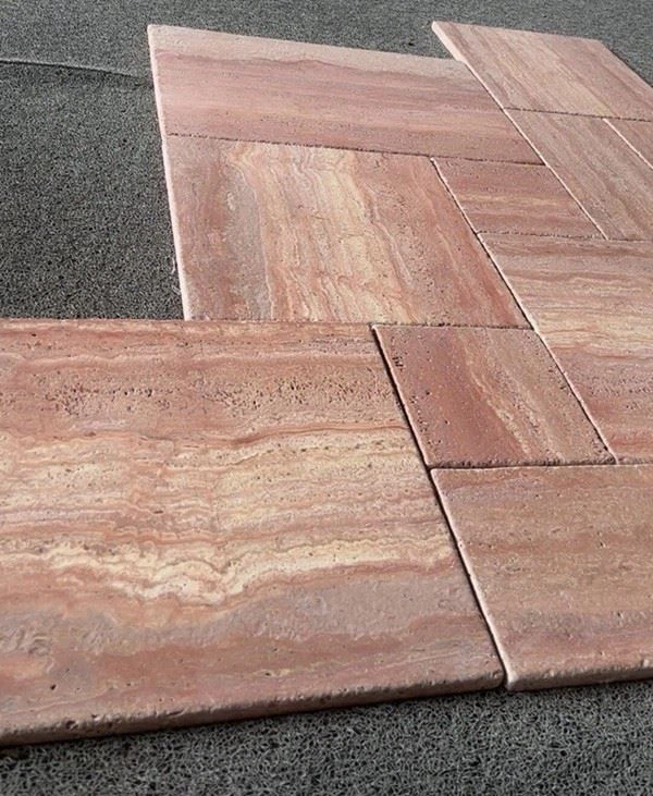 Red Travertine Floor Tile