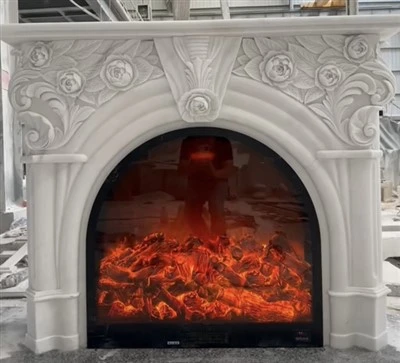 Kamin uchun oq marmar